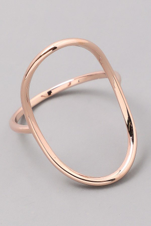 Curved Oval Minimalist Ring