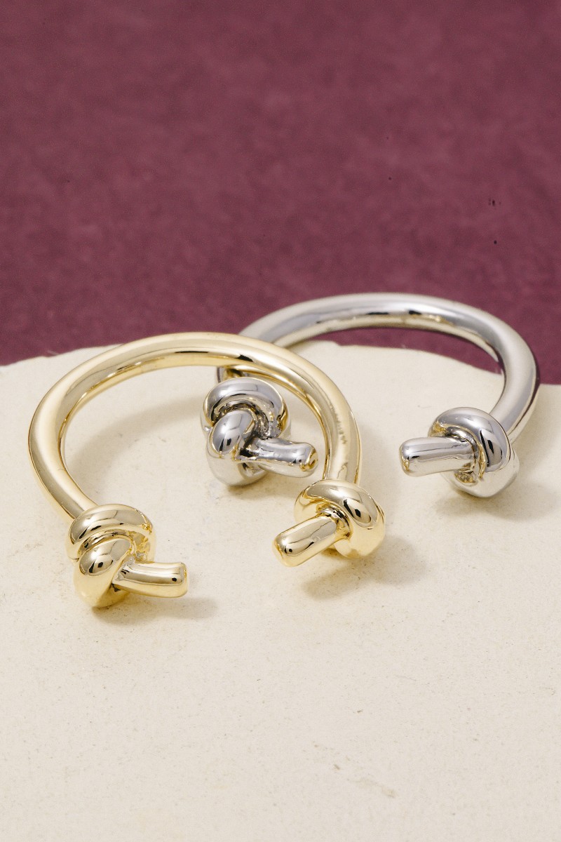 Knotted Ends Open Band Ring