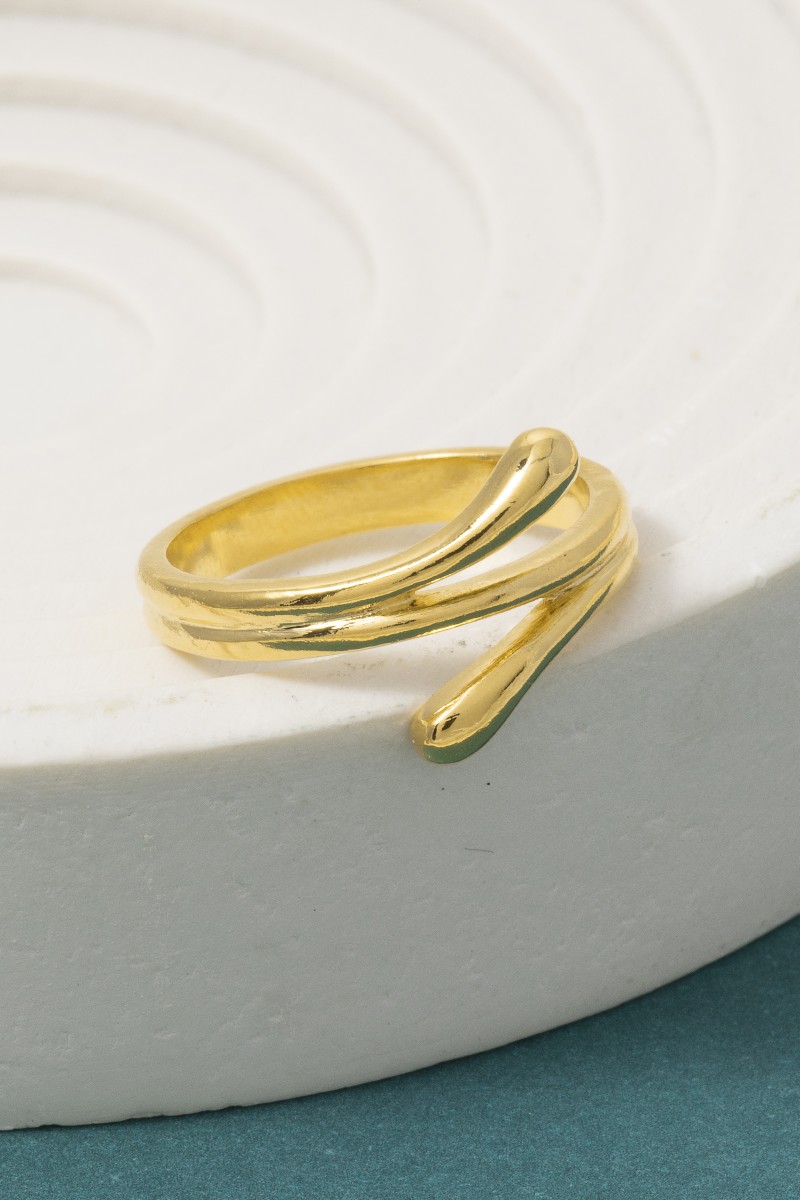 Metallic Gold Twist Ring