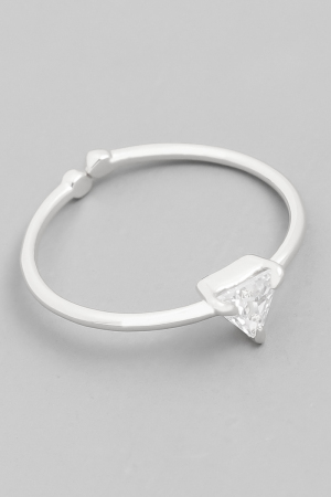 Delicate Triangle Stud Ring