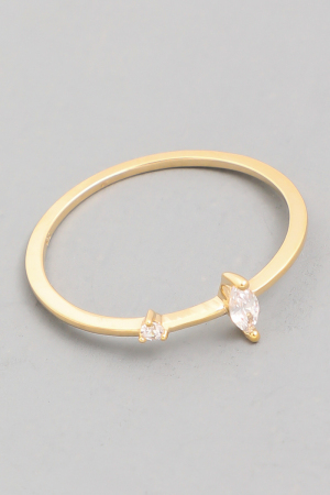 Gold Dipped Mini Stud Delicate Ring