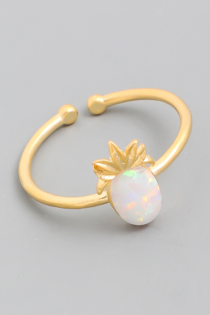 Gold Dipped Opal Pineapple Ring