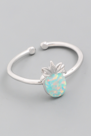 Gold Dipped Opal Pineapple Ring