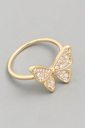 Pave Butterfly Ring
