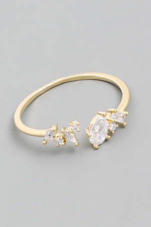Oval Marquise Rhinestone Open Ring