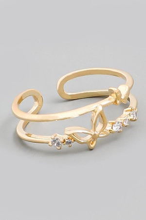Double Strand Butterfly Ring