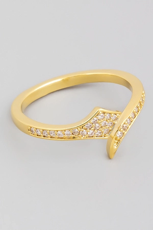 Pave Snake Wrap Fashion Ring