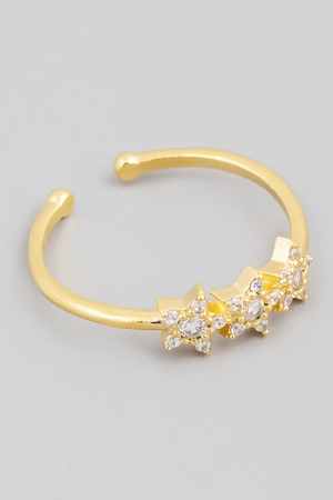 Triple Star Adjustable Ring