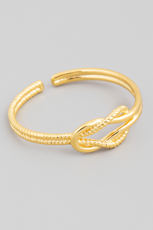 Metallic Knot Minimalist Ring