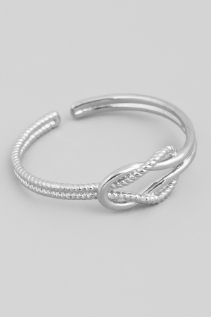 Gold Dipped Metallic Knot Minimalist Ring