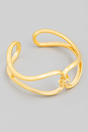 Delicate Wave Link Fashion Ring