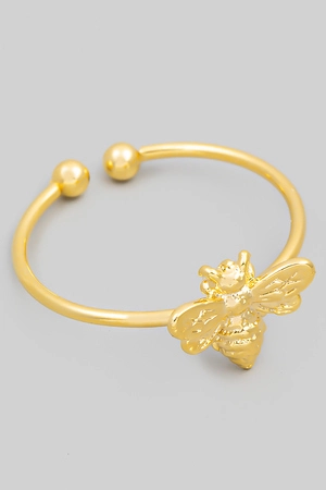Delicate Bee Statement Ring