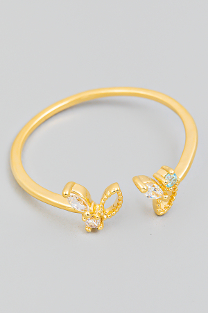 Delicate Rhinestone Open Fashion Ring