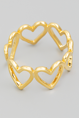 Open Heart Shape Fashion Ring