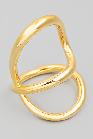 Woven Open Shape Fashion Ring