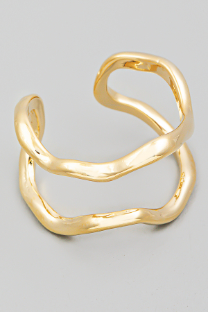 Double Band Wave Ring