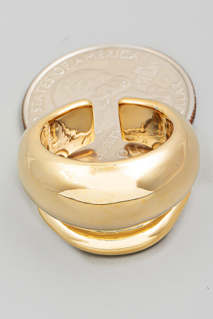 Metallic Chunk Fashion Ring
