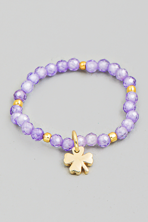 Four Leaf Clover Beaded Ring