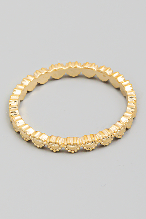 Metallic Heart Eternity Ring