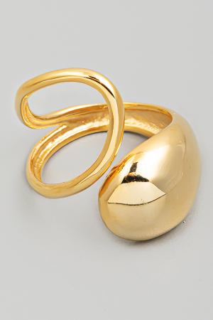 Gold Dipped Polished Rounded Band Ring