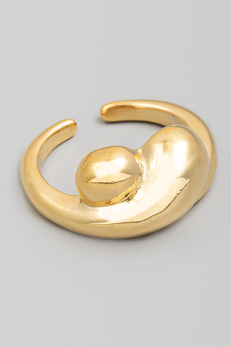 Gold Dipped Ornate Adjustable Gold Ring