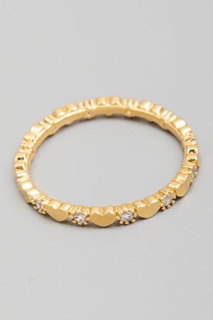 Rhinestone Heart Ring