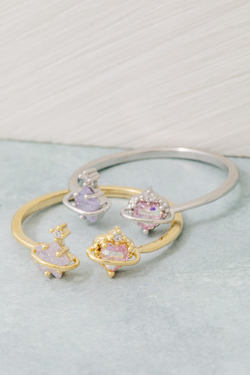 Open Rhinestone Fashion Ring