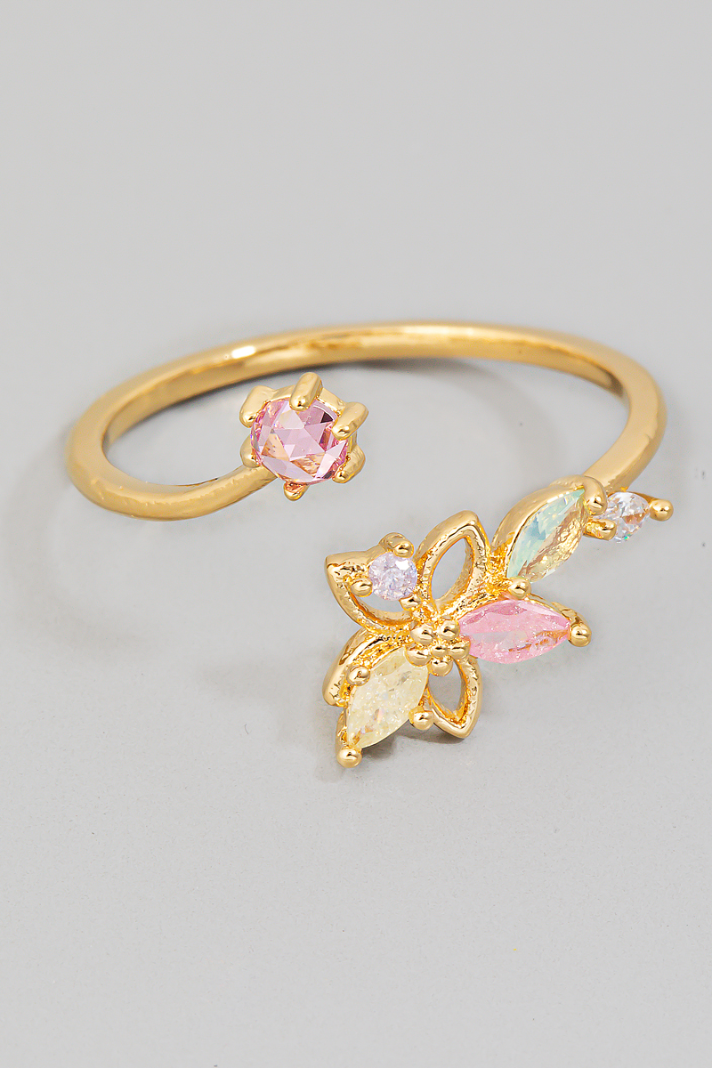 Floral Open Twist Ring