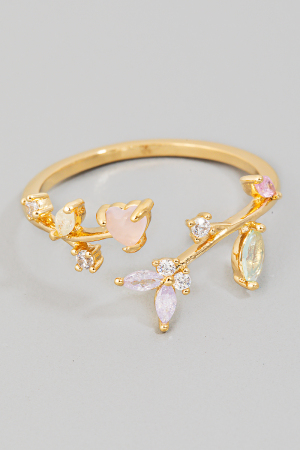 Open Leaf Twist Butterfly Ring