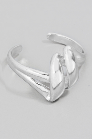 Intricate Layered Open Metallic Band Ring