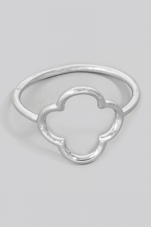 Metallic Wire Clover Band Ring