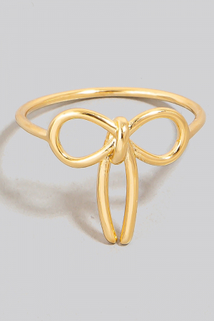Metallic Ribbon Bow Wire Metallic Band Ring