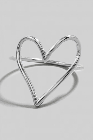 Heart Cutout Band Ring