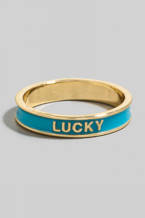 Enamel Lucky Band Ring