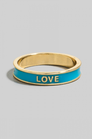 Enamel Love Band Ring