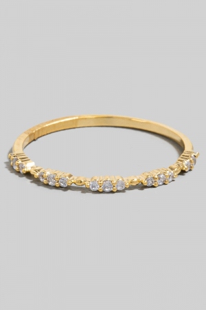 Gold Dipped Cz Pave Band Ring