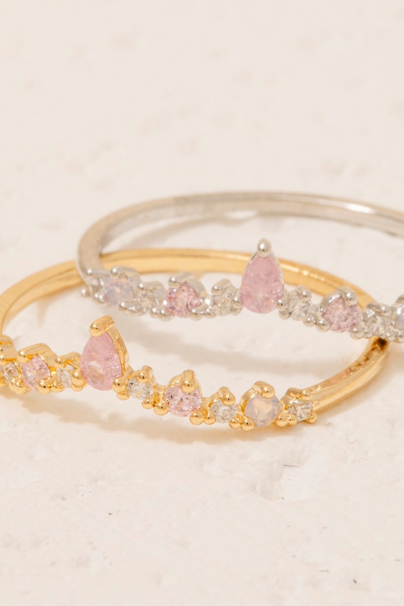 Assorted Cz Layered Crown Band Ring