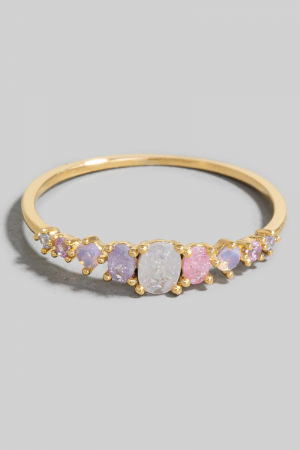 Gold Dipped Delicate Assorted Cz Ring