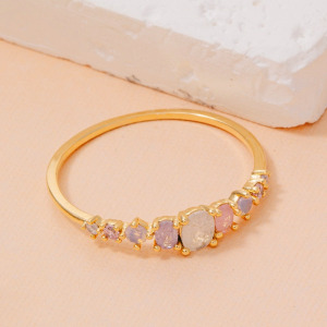 Gold Dipped Delicate Assorted Cz Ring