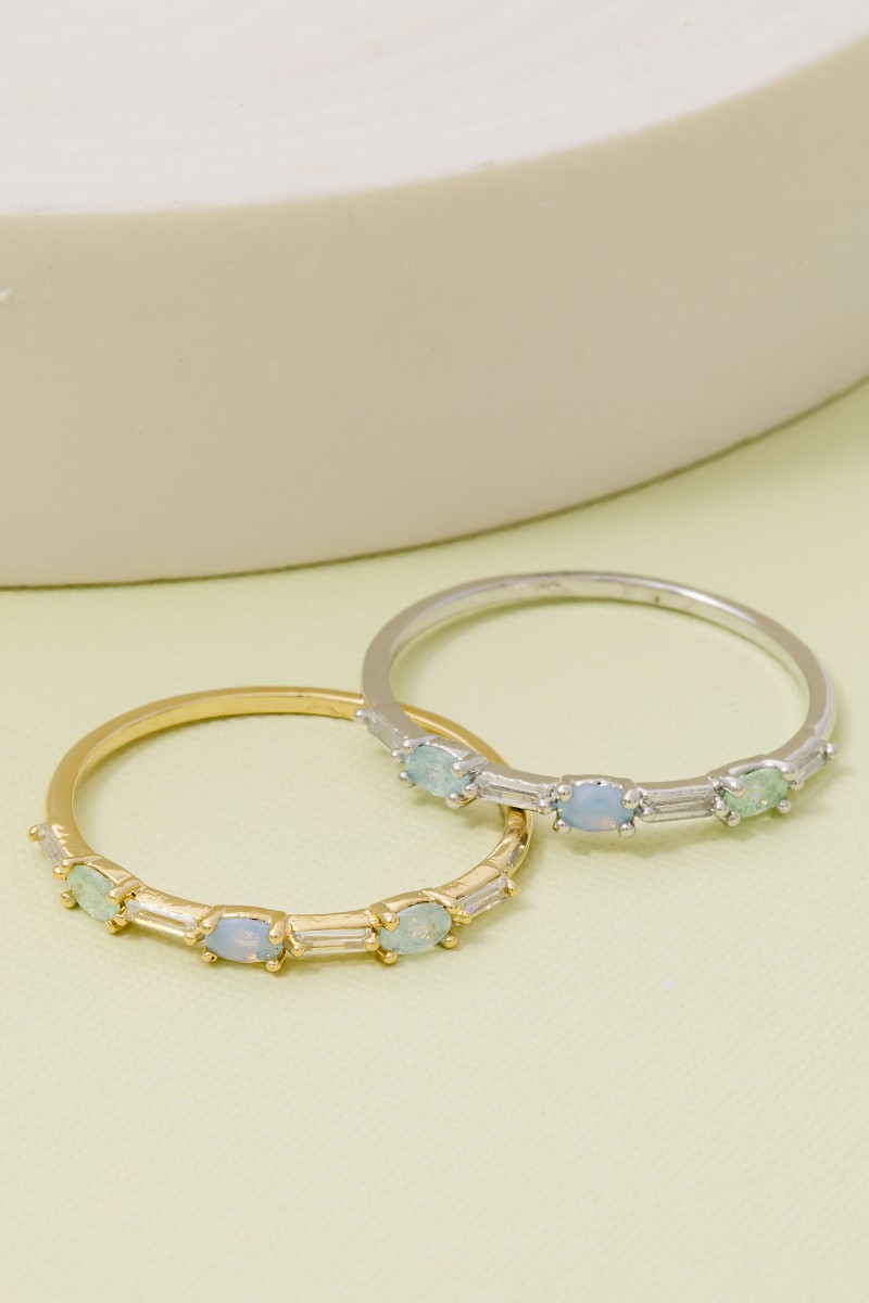 Gold Dipped Assorted Delicate Cz Ring