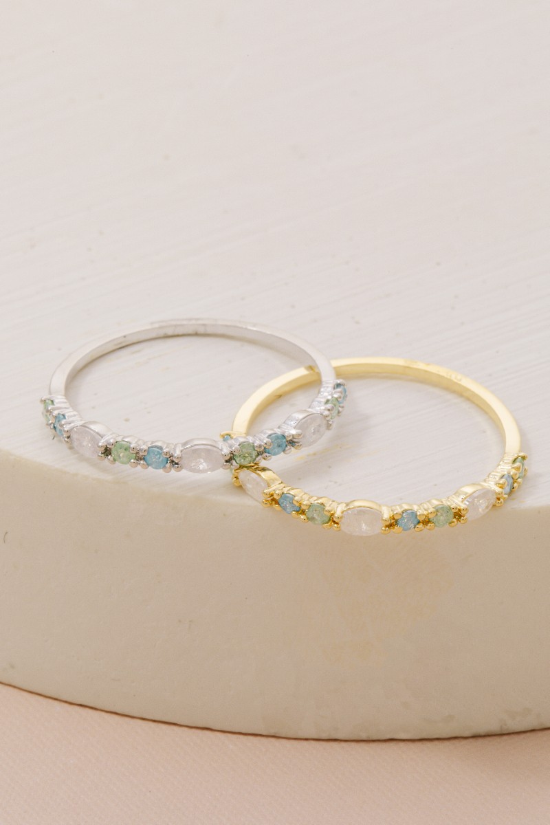 Assorted Cz Gold Dipped Ring