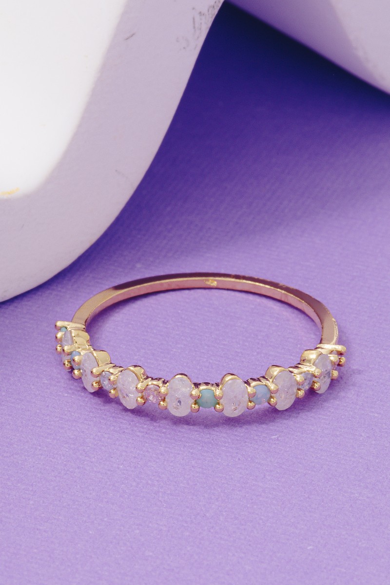 Gold Dipped Assorted Cz Ring