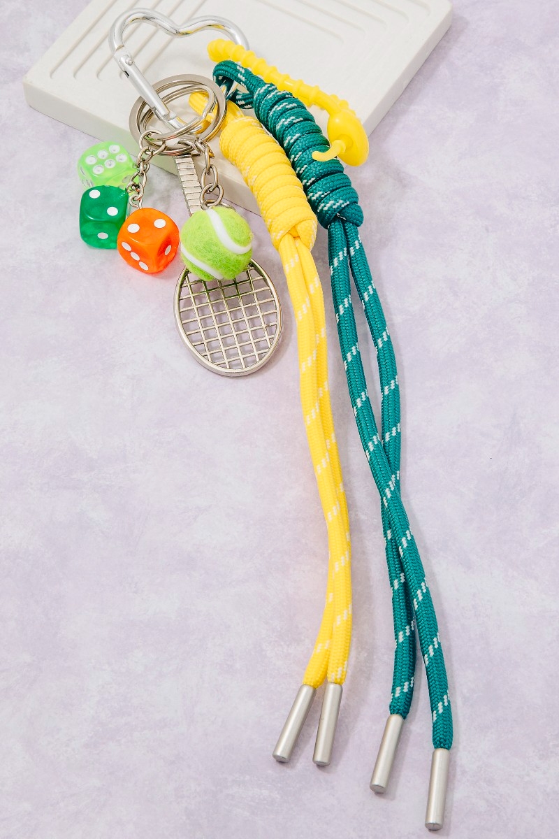 Gameday Tennis And Dice Theme Bag Charms