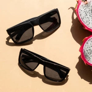 Thick Square Frame Polarized Sunglasses Set