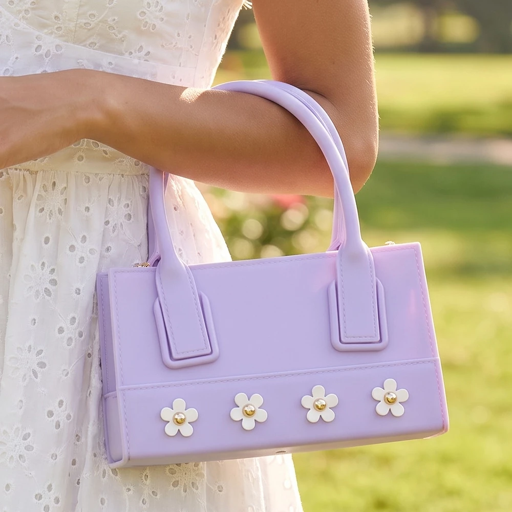 Daisy Trim Jelly Mini Top Handle Tote