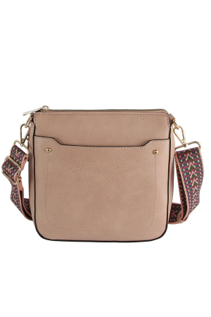 Boho Strap Leather Crossbody Messenger Bag