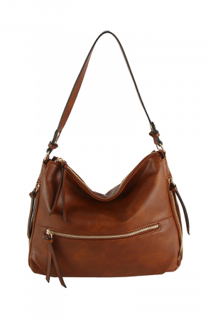 Multi Zip Pocket Shoulder Bag