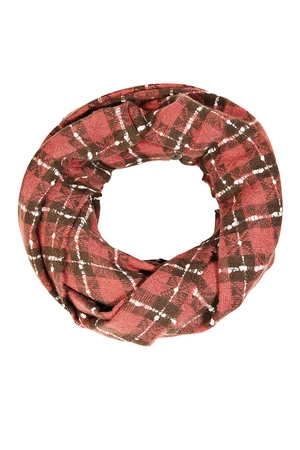 Checkered Plaid Pattern Infinity Scarf
