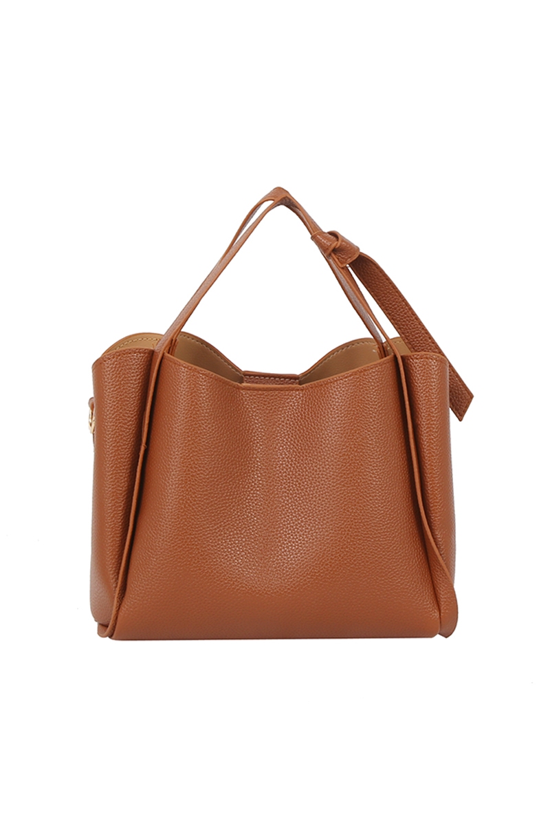 Textured Faux Leather Hobo Shoulder Bag