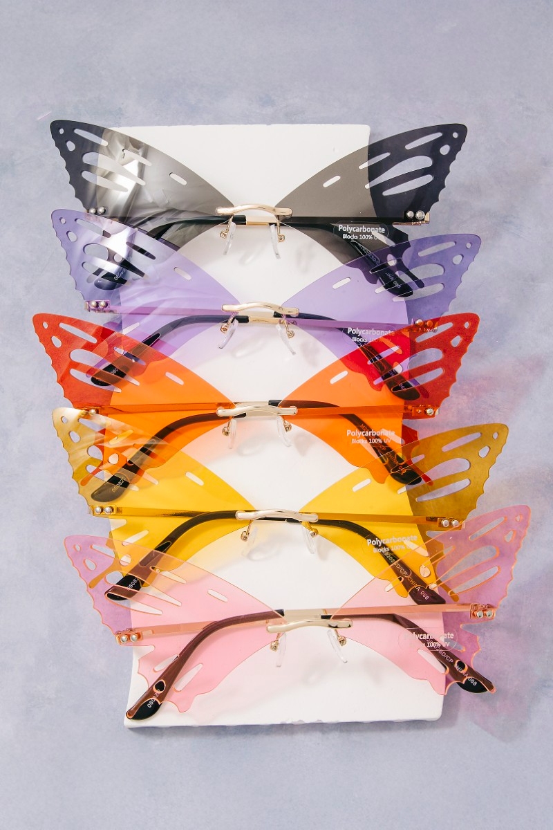Butterfly Wing Sunglasses Set